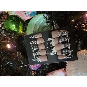 Abstract stiletto nails custom made